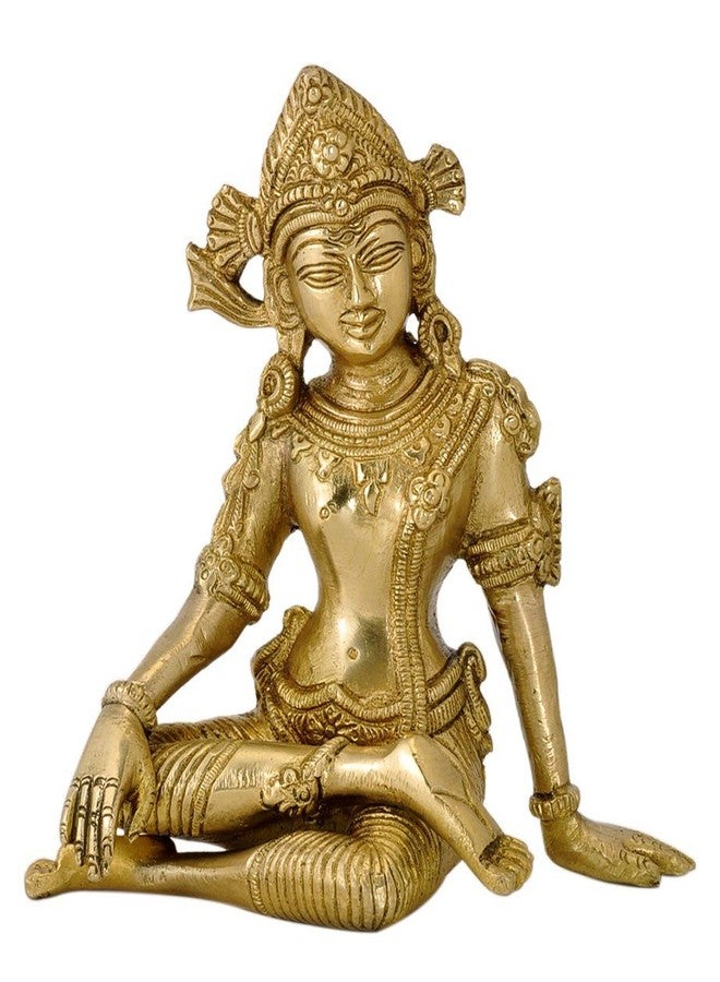 FASHERATI Golden God Lord Indra Brass Statue Indra dev Statue/Indra dev murti/Indra dev Brass/Indra dev Idol/Indra dev vastu/Indra dev - Image 1